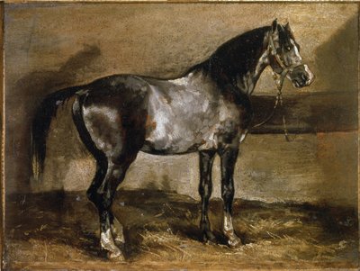 Szary koń u Rateliera - olej na płótnie autorstwa Theodore Gericault