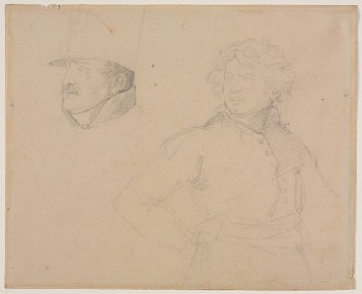 Géricault - Studium dwóch żołnierzy, 1818-1819 autorstwa Theodore Gericault