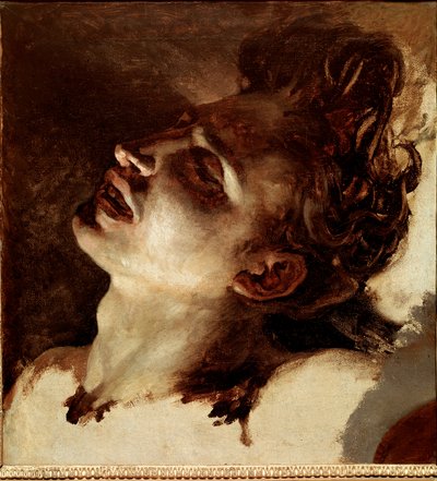 Głowa martwego młodzieńca Obraz Jean Louis Theodore Gericault (1791-1824) XIX-wieczne słońce. 31x33 cm Rouen, Muzeum Sztuk Pięknych autorstwa Theodore Gericault