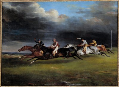 Horse Race mówi, że derby w Epsom Painting by Theodore Gericault (1791-1824) 1821 Nd. 0,92x1,25 m² autorstwa Theodore Gericault