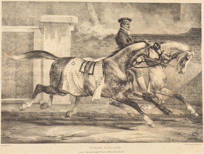Trening koni autorstwa Theodore Gericault