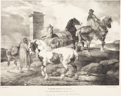 Konie w drodze na jarmark autorstwa Theodore Gericault