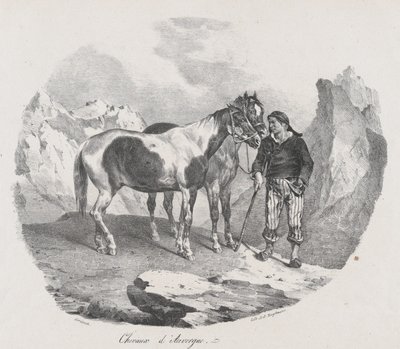 Konie Owernii, 1822. autorstwa Theodore Gericault