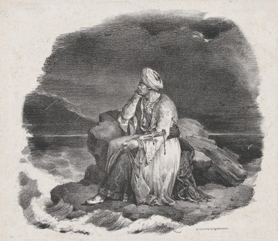 Śnię o niej w rozbijających się falach, 1818. autorstwa Theodore Gericault