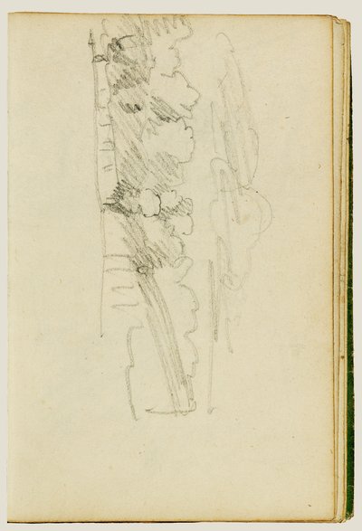 Krajobraz z rzędem drzew autorstwa Theodore Gericault