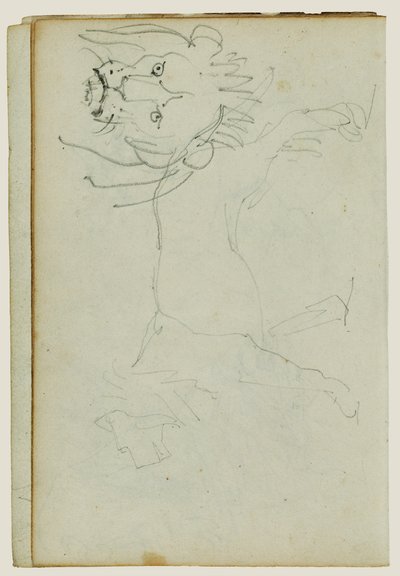 Idący lew, twarz lwa autorstwa Theodore Gericault