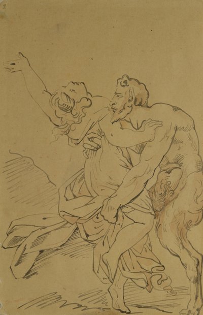 Nimfa i Satyr autorstwa Theodore Gericault