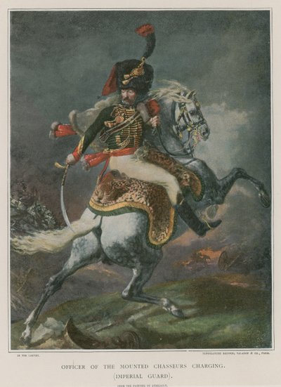 Oficer konnych Chasseurs szarżujący autorstwa Theodore Gericault