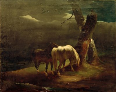 Konie na pastwisku autorstwa Theodore Gericault