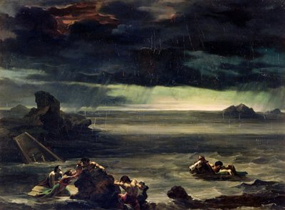 Scena potopu, 1818-20 autorstwa Theodore Gericault