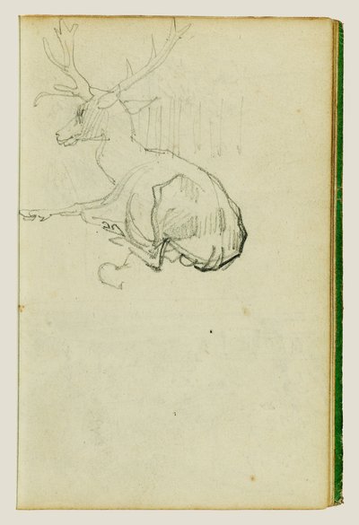 Siedzący jeleń autorstwa Theodore Gericault