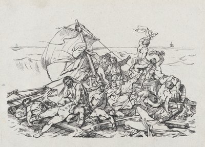 Wrak Meduzy, 1820 autorstwa Theodore Gericault