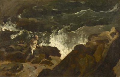 Rozbitek na plaży, ok. 1822-3 (olej na papierze nałożony na płótno) autorstwa Theodore Gericault