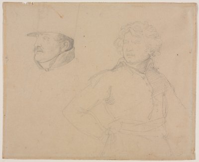 Studium dwóch żołnierzy autorstwa Theodore Gericault