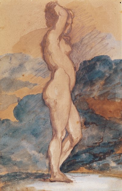 Studium nagiej kobiety autorstwa Theodore Gericault