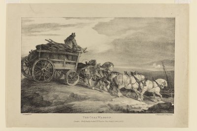 Wóz na węgiel, z różnych tematów zaczerpniętych z życia na kamieniu autorstwa Theodore Gericault
