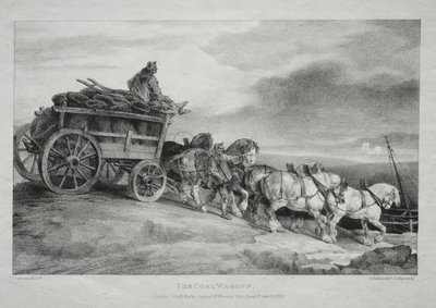 Wagon na węgiel, 1821. autorstwa Theodore Gericault