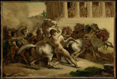 Wyścig koni bez jeźdźców autorstwa Theodore Gericault