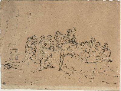 Ratunek ocalałych z tratwy Meduzy autorstwa Theodore Gericault