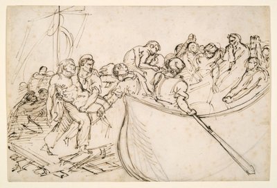 Ratowanie ocalałych z tratwy „Meduzy” autorstwa Theodore Gericault