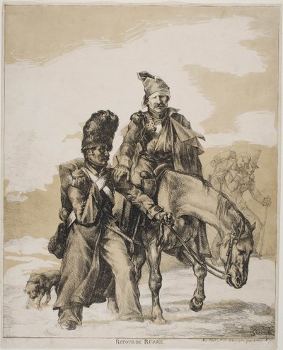 Rekolekcje z Rosji, ok. 1818 autorstwa Theodore Gericault
