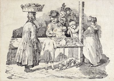 Sprzedawca śpiących ryb, autorstwa Theodore Gericault
