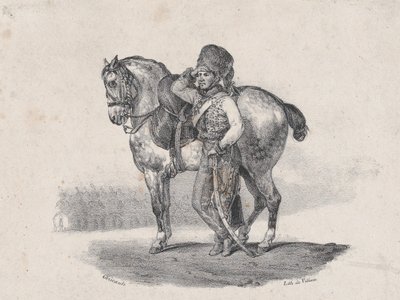 Trąba husarska, 1823. autorstwa Theodore Gericault