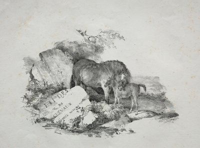 Klacz i jej źrebię autorstwa Theodore Gericault