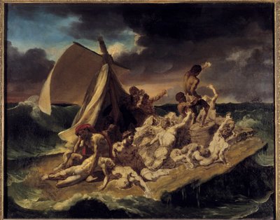Tratwa Meduzy Szkicu. Obraz Teodora Gericaulta (1791-1824). 1816 niedz. 0,65 x 0,83 m. autorstwa Theodore Gericault