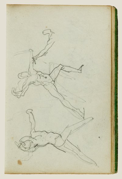 Trzy studia przedstawiające łucznika autorstwa Theodore Gericault