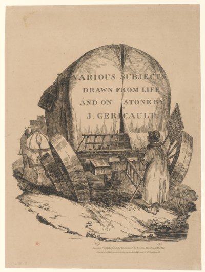 Wóz zaprzęgowy (tytuł angielskiej serii) [A Hitched Wagon or A Horse-Drawn Cart (strona tytułowa angielskiej serii)] autorstwa Theodore Gericault