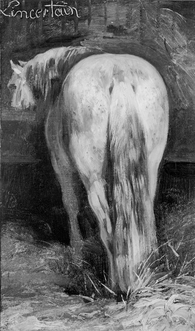 Niepewny, koń w stajni autorstwa Theodore Gericault