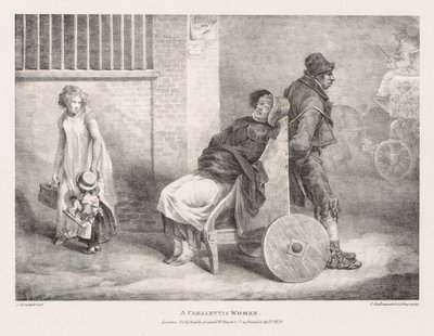 Różne tematy zaczerpnięte z życia i na kamieniu: paraletyczna kobieta autorstwa Theodore Gericault