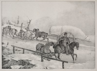 Wózek wspinający się na wzgórze autorstwa Theodore Gericault