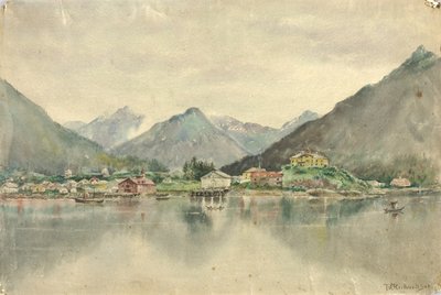 Sitka z Wysp, Ukazująca Zamek Rosyjski, 1888. autorstwa Theodore J. Richardson