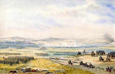 Bitwa pod Wagram, ok. 1850 r. (akwarela) autorstwa Theodore Jung