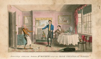 Ciekawy wywiad między panem Charlesem Matthewsem a jego irlandzkim fryzjerem teatralnym autorstwa Theodore Lane