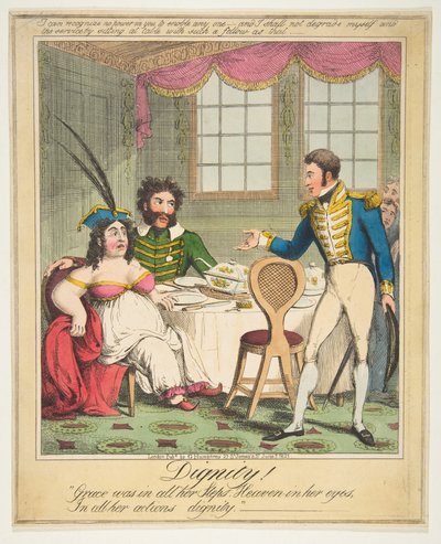 Godność! - Grace była we wszystkich swoich krokach. Niebo w jej oczach, We wszystkich czynach..., 21 czerwca 1821 r. autorstwa Theodore Lane