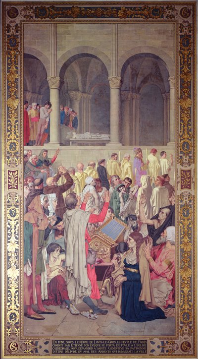 Cud św. Genevieve, 1883 (mural) autorstwa Theodore Pierre Nicolas Maillot