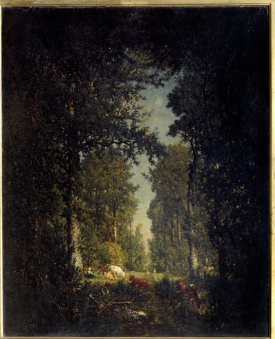 Aleja, las Isle Adam. Obraz Theodore Rousseau (1812-1867) autorstwa Pierre Etienne Theodore Rousseau