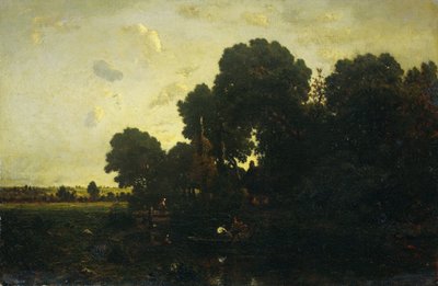 zmierzch autorstwa Theodore Rousseau