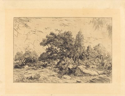 Widok na płaskowyż Bellecroix autorstwa Theodore Rousseau