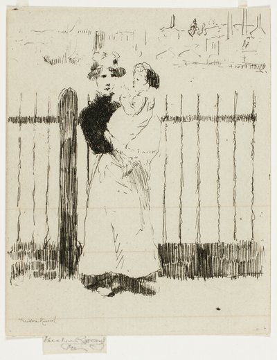 Emma i jej dziecko, Chelsea Embankment autorstwa Theodore Roussel