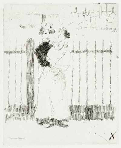Emma i jej dziecko, Chelsea Embankment autorstwa Theodore Roussel