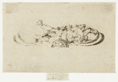 Phaeton, Studium do dekoracji ramy autorstwa Theodore Roussel