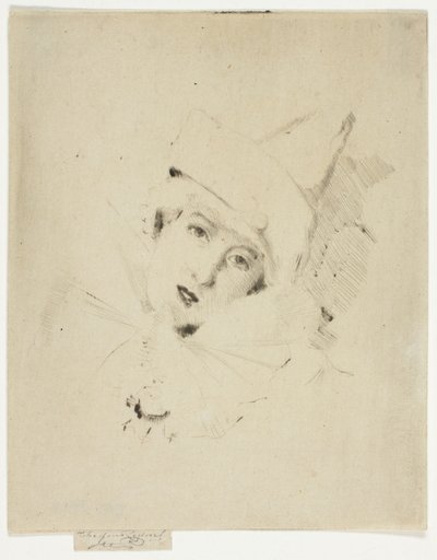Pierrot, Portret damy A. C. autorstwa Theodore Roussel