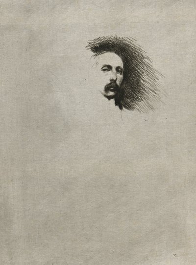 Portret Basil Gotto (wersja czarno-biała) autorstwa Theodore Roussel