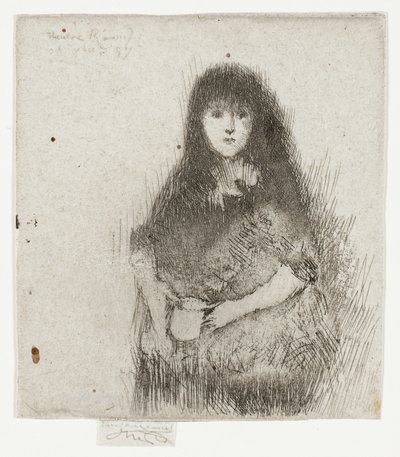 Portret małej hiszpańskiej dziewczynki autorstwa Theodore Roussel