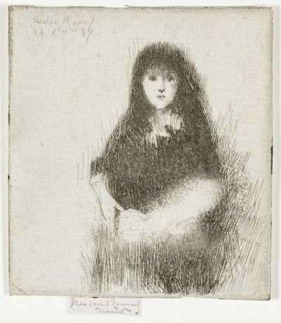 Portret małej hiszpańskiej dziewczynki autorstwa Theodore Roussel
