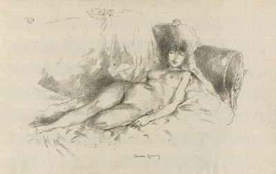 Studium z nagiej kobiety śpiącej autorstwa Theodore Roussel